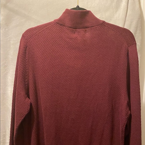 Tasso Elba Supima Cotton Maroon Sweater - Picture 4 of 6